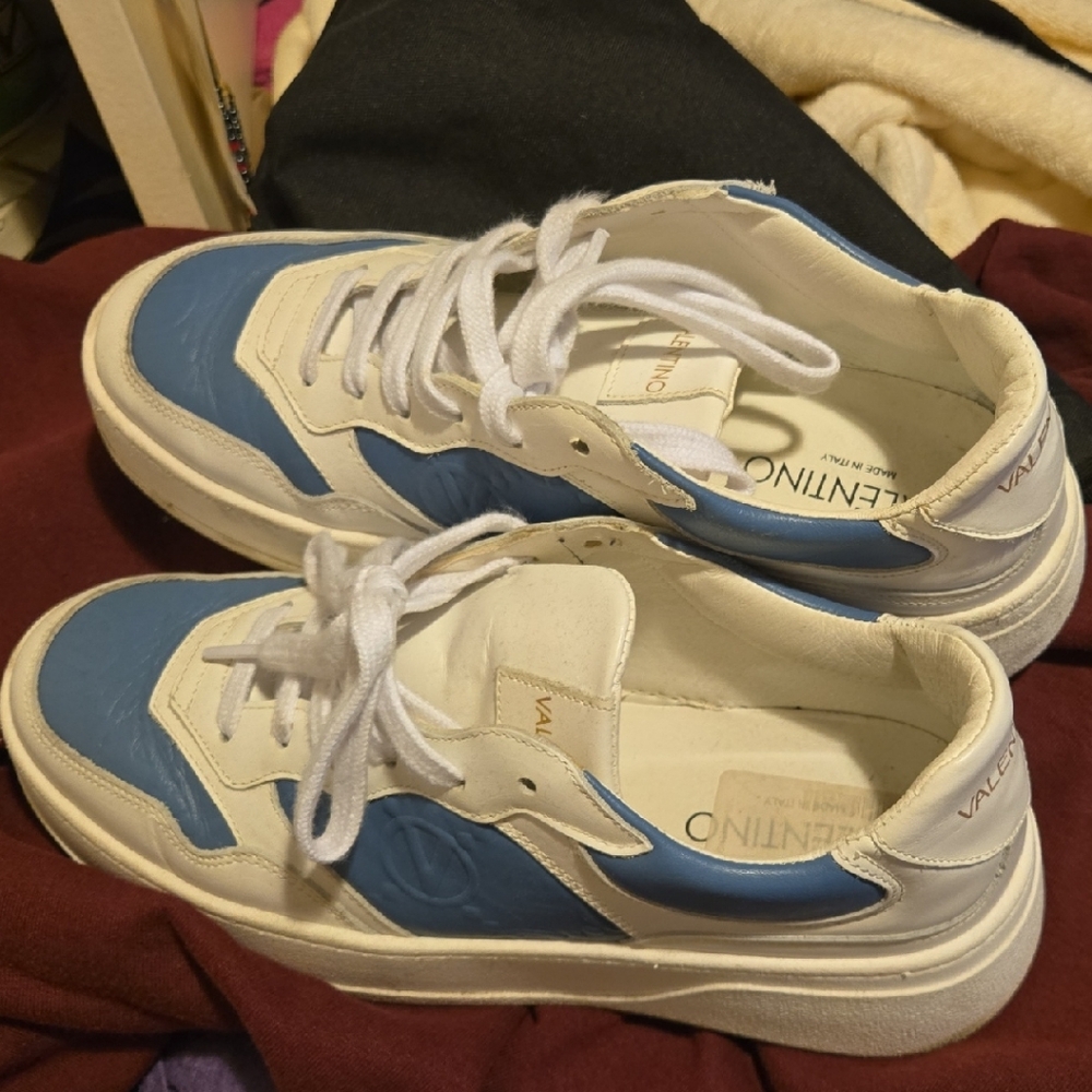 Valentino Women's Sneakers in Blue and Cream